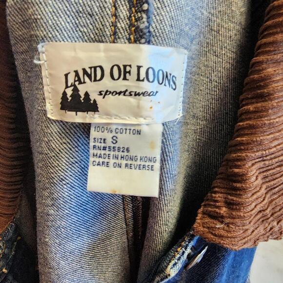 EUC Land of Loons Unique moose crossing embroidered Small jacket coat - Picture 7 of 8